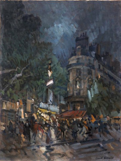 PARISIAN BOULEVARD AT NIGHT