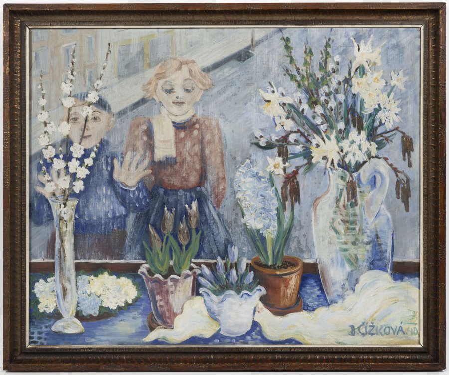 WINDOW DISPLAY OF A FLOWER SHOP