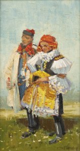 A COUPLE IN FOLK COSTUME