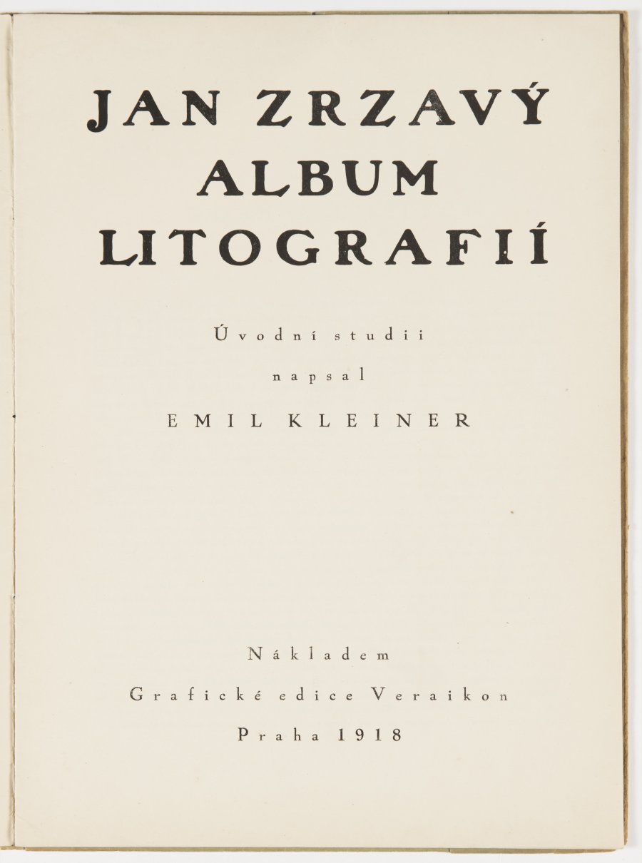 AN ALBUM OF LITHOGRAPHS BY JAN ZRZAVÝ WITH TEXTS BY EWALD KLEINER