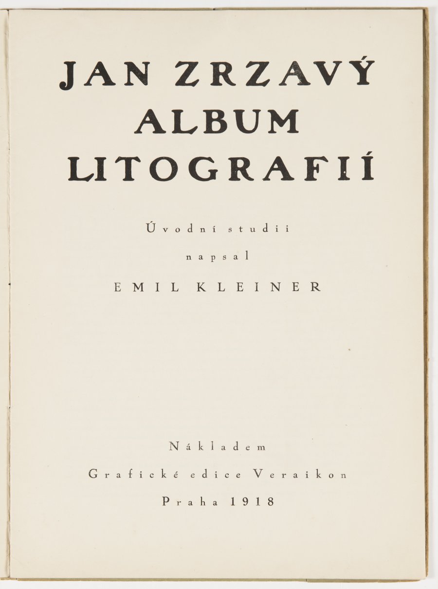 ALBUM LITOGRAFIÍ JANA ZRZAVÉHO S TEXTEM EMILA KLEINERA