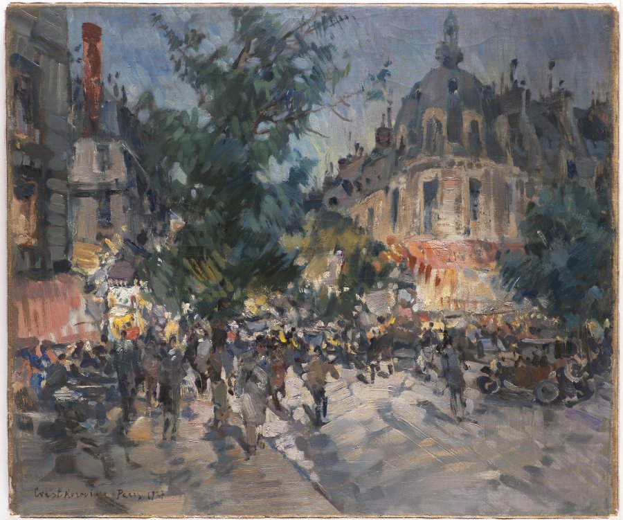 PARISIAN BOULEVARD AT NIGHT