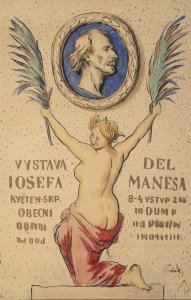 ENTWURF FÜR DAS PLAKAT ZUR AUSSTELLUNG VON JOSEF MÁNES