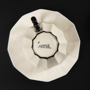 A TEA SERVICE WITH BALL HANDLES