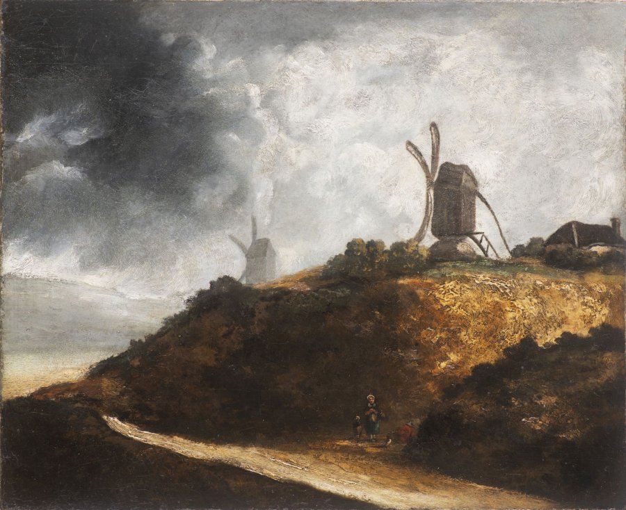 LANDSCHAFT MIT WINDMÜHLEN