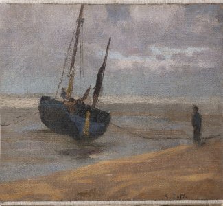 BEACH WITH BOATS IN BELGIUM