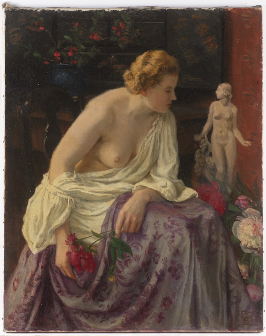 NUDE WITH PEONIES