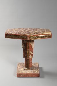 A MARBLE ART DECO SIDE TABLE