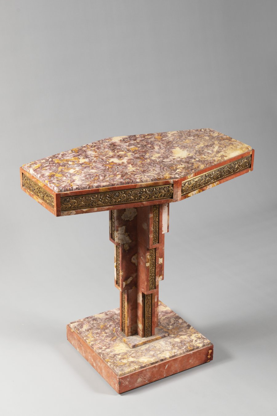 A MARBLE ART DECO SIDE TABLE