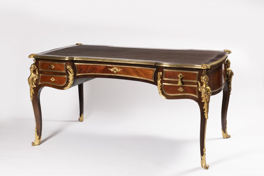 BUREAU PLAT IN STYLE OF LOUIS XV.