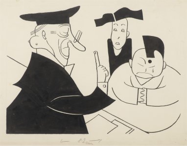 A CARICATURE OF JIŘÍ VOSKOVEC AND JAN WERICH