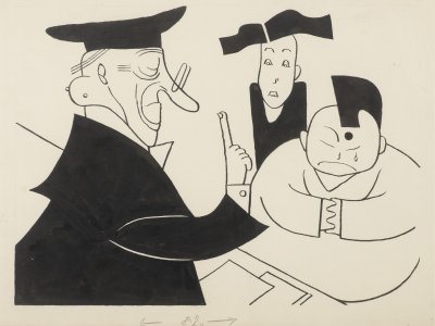 KARIKATURA JIŘÍHO VOSKOVCE A JANA WERICHA