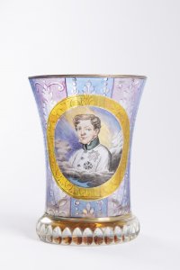 BECHERGLAS MIT DEM PORTRAIT VON NAPOLEON II.