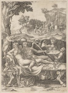 PSYCHE UND EROS (CUPIDO) MIT IHRER TOCHTER HEDONE