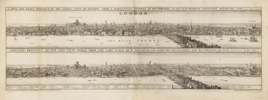 TWO VISTAS OF LONDON – BEFORE AND AFTER THE FIRE