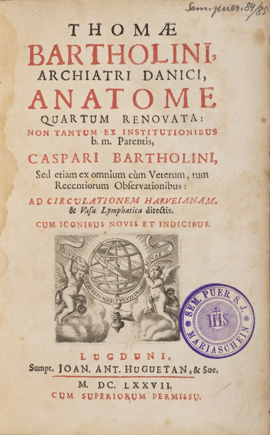 ANATOME QUARTUM RENOVATA (revidierte vierte Ausgabe)