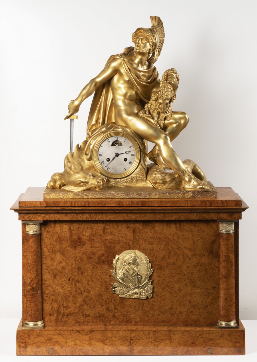 AN EMPIRE TABLE CLOCK