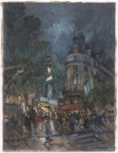 PARISIAN BOULEVARD AT NIGHT