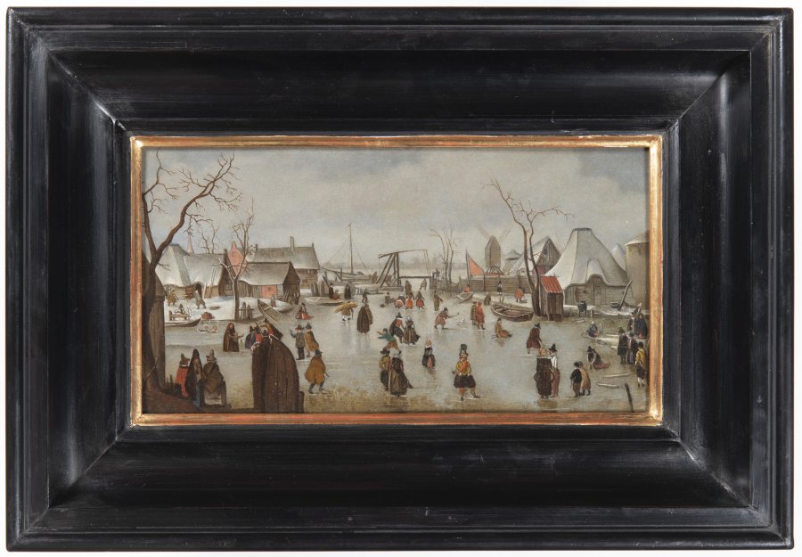WINTER LANDSCAPE WITH SKATERS