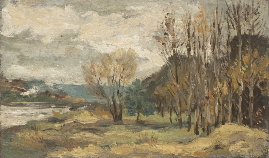 LANDSCAPE WITH POPLARS