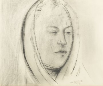 PORTRAIT OF A WOMAN IN A SCARF
