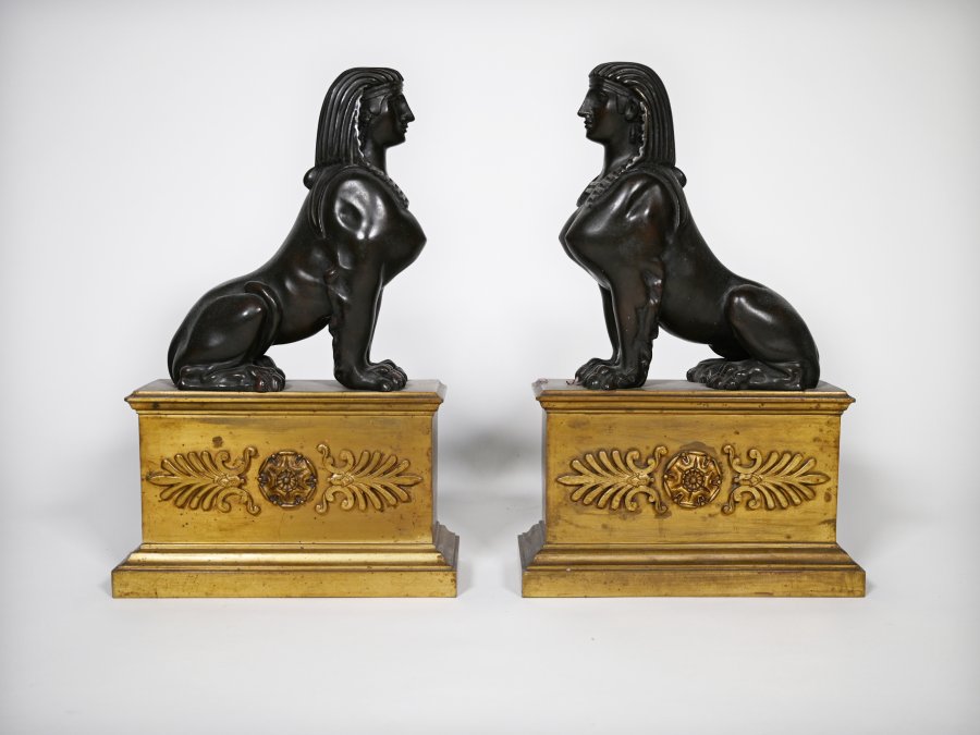 Empire style andirons