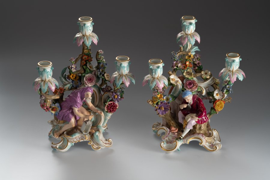PAIR OF CANDELABRA MEISSEN