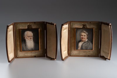 PAIR OF MINIATURE PORTRAITS OF STEVENSONS