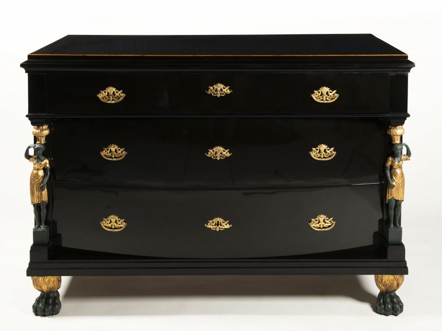 PAIR OF EMPIRE CHESTS OF DRAWERS
