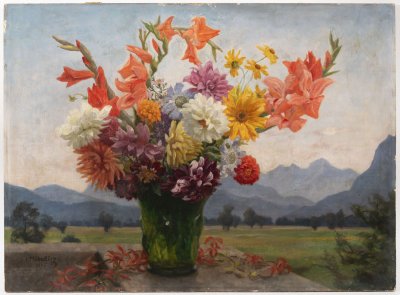 LANDSCAPE WITH A BOUQUET