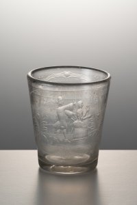 BAROQUE GLASS WITH AN EROTIC MOTIF