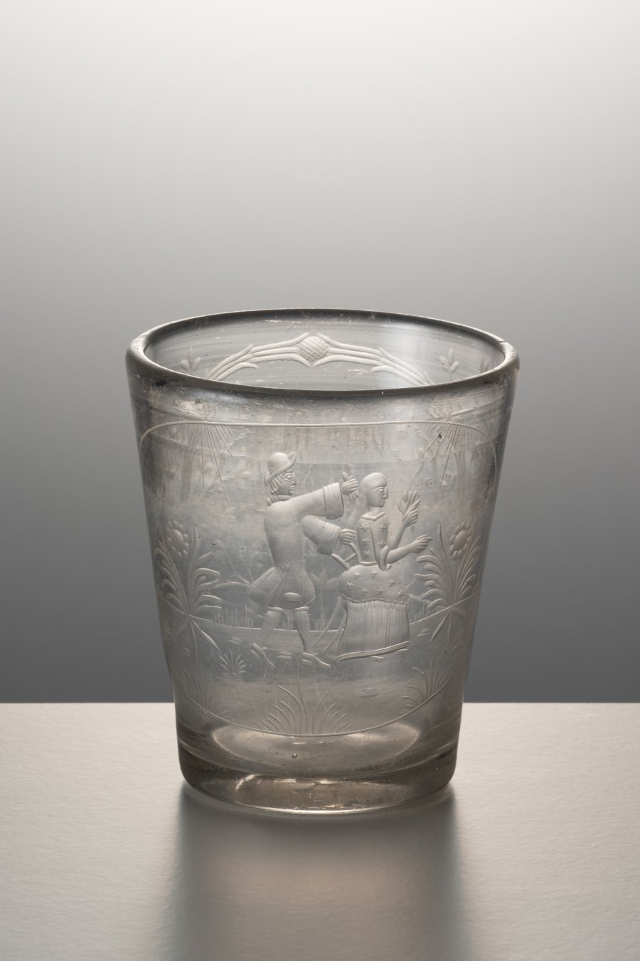 BAROQUE GLASS WITH AN EROTIC MOTIF