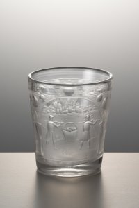 BAROQUE GLASS WITH FIGURAL MOTIVES