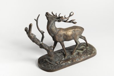 STAG BY A BRANCH, AFTER PIERRE-JULES MÊNE