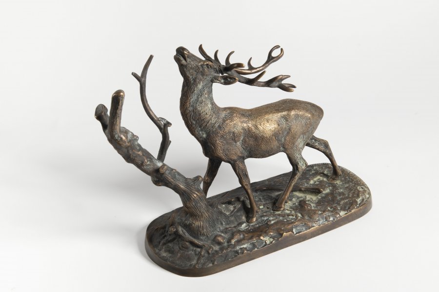 STAG BY A BRANCH, AFTER PIERRE-JULES MÊNE