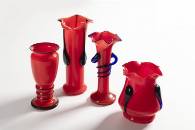 FOUR TANGO STYLE VASES