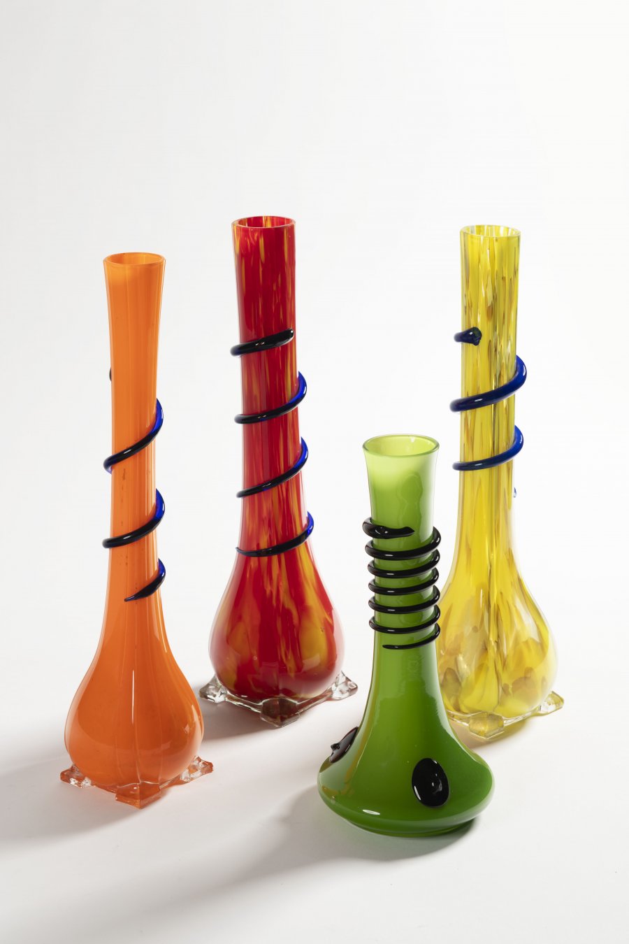 FOUR ART DECO VASES