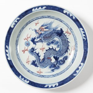 CHINESE PORCELAIN DRAGON PLATE