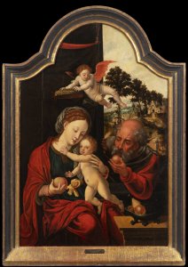 THE HOLY FAMILY WITH AN ANGEL