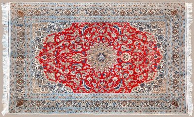 PERSIAN RUG NAIN TUDESHK WITH SILK