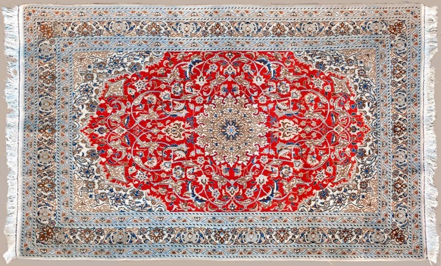 PERSIAN RUG NAIN TUDESHK WITH SILK