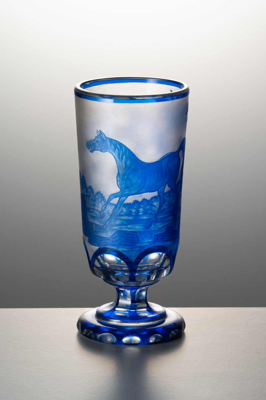 BIEDERMEIER CUP WITH A HORSE MOTIF
