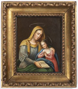 SAINT ANNE TEACHES THE VIRGIN MARY TO READ