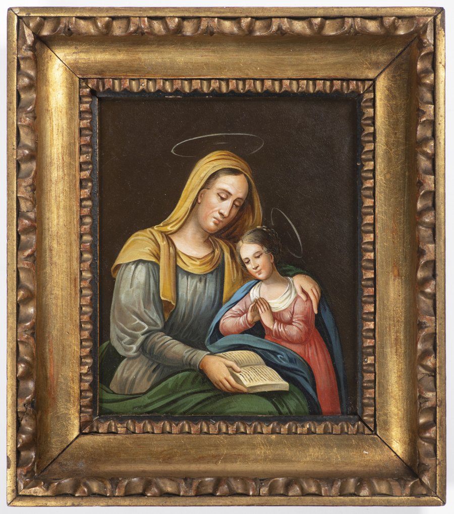 SAINT ANNE TEACHES THE VIRGIN MARY TO READ