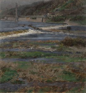 LANDSCAPE WITH A WEIR