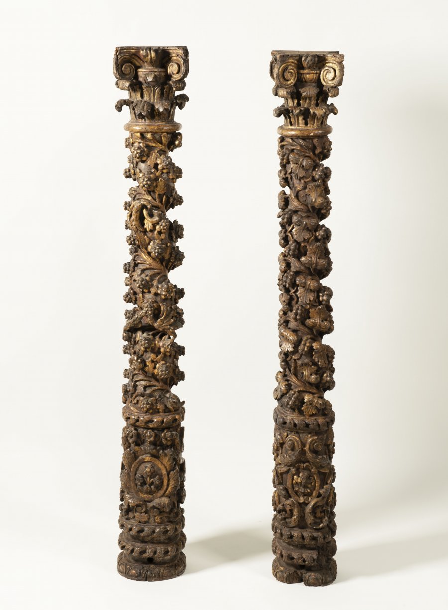 PAIR OF BAROQUE COLUMNS
