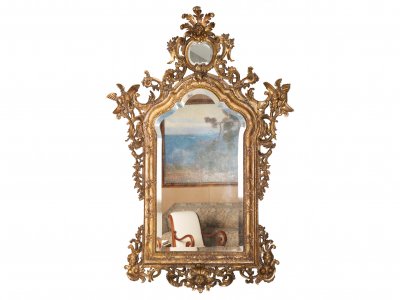 AN ITALIAN BAROQUE MIRROR