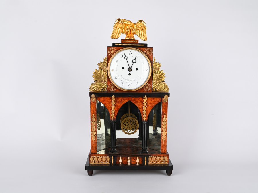 AN EMPIRE TABLE CLOCK