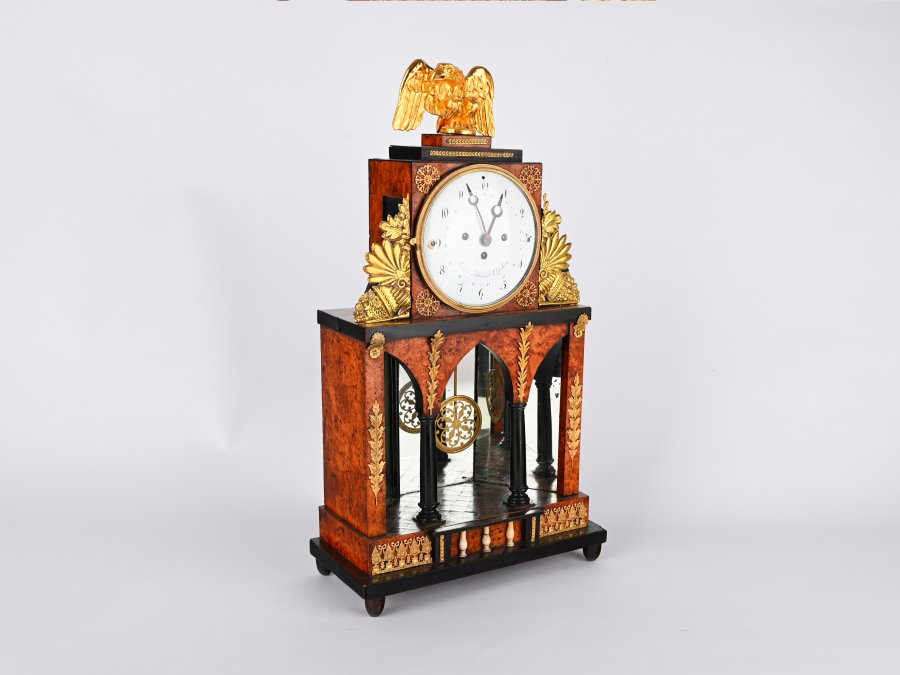 AN EMPIRE TABLE CLOCK