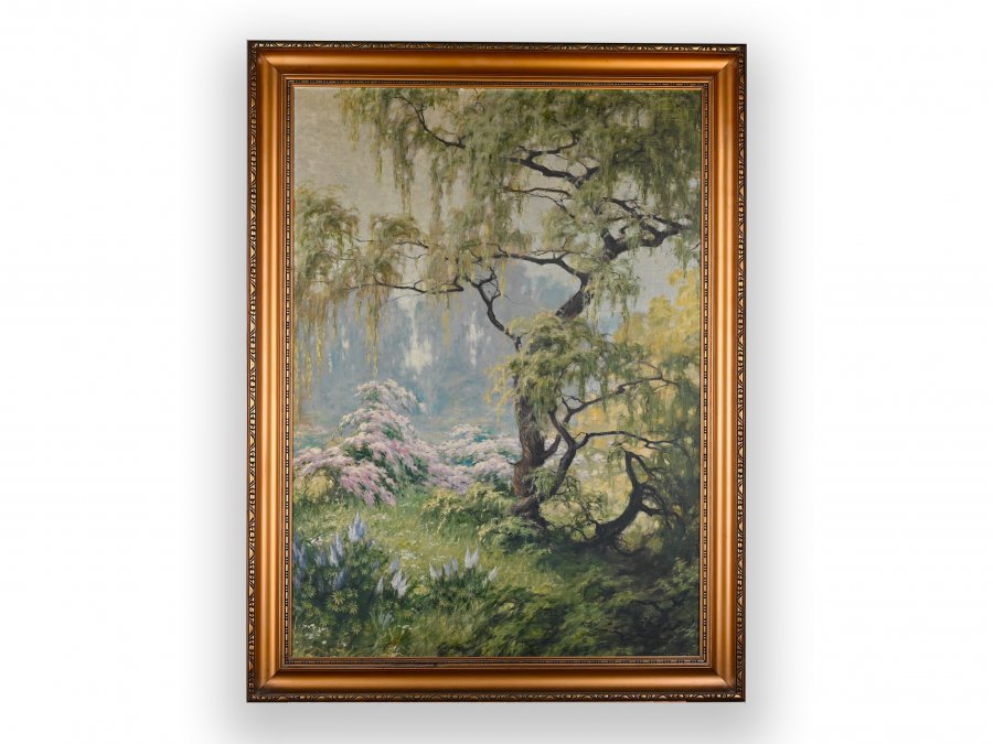 LANDSCAPE WITH FLOWERING BUSHES